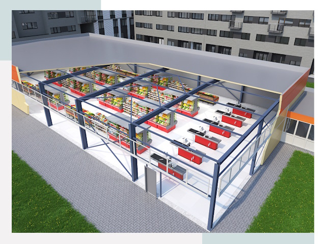 Строительство магазинов в Канаш от 616 руб. за м²