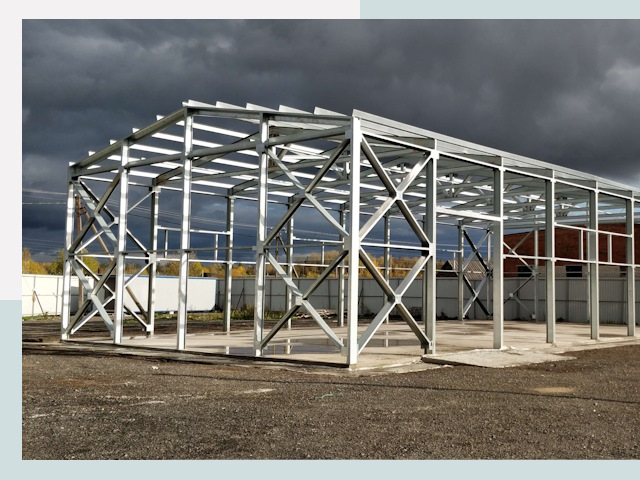 Двускатные ангары в Канаш от 616 руб. за квадрат