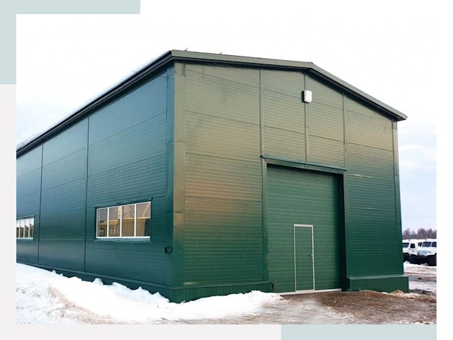 Двускатные ангары в Канаше