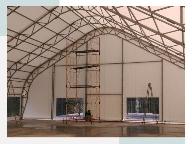 Шатровые ангары в Канаше