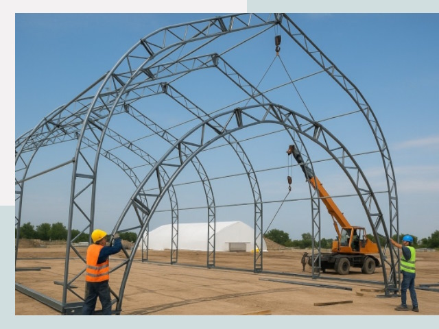 Монтаж ангаров в Канаше от 616 руб. - Надежно и быстро